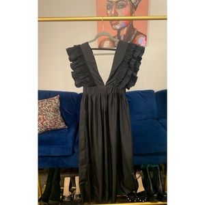Double V-neck Maxi Dress - Size Medium
